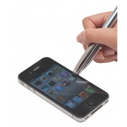Metal Promotional Pens  - Economy 3-Way Stylus Pen & Torch