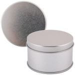Lollies in Buckets &amp; Jars  - Silver Round Tin