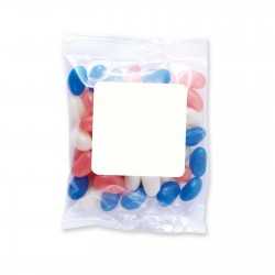 Promotional Jelly Beans  - Corporate Colour Mini Jelly Beans in 50 Gram Cello Bag