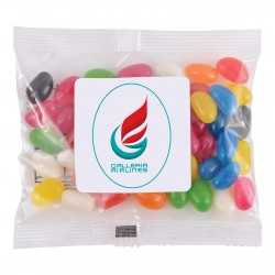 Promotional Jelly Beans  - Assorted Colour Mini Jelly Beans in 50 Gram Cello Bag