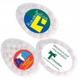 Printed Mint Cards  - Egg Shape Sugar Free Breath Mints