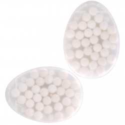 Printed Mint Cards  - Egg Shape Sugar Free Breath Mints