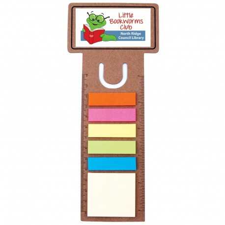 Printed Post It Notes  - Business Card Bookmark / Noteflag Ruler