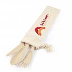Homeware Products  - Delish Eco Cutlery Set in Calico Pouch