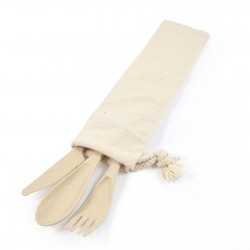 Homeware Products  - Delish Eco Cutlery Set in Calico Pouch