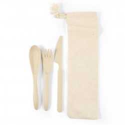 Homeware Products  - Delish Eco Cutlery Set in Calico Pouch