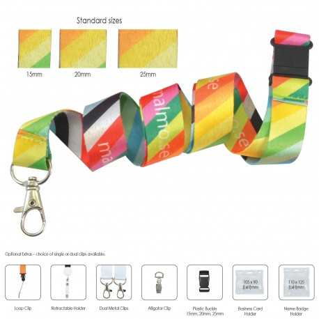 Custom Printed Lanyards  - Azure Sublimated Lanyard