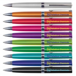 Plastic Promotional Pens  - Gemini Metallic Pen Plastic
