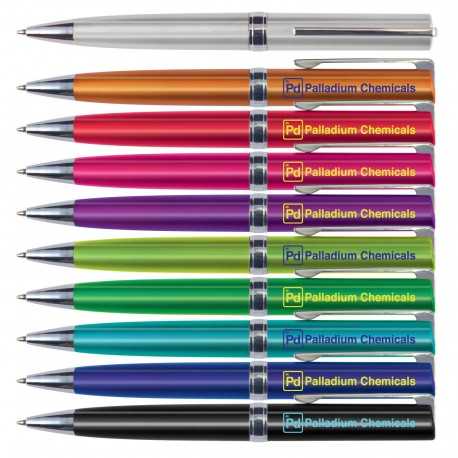 Plastic Promotional Pens  - Gemini Metallic Pen Plastic