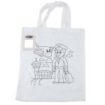 Pencils - Colouring Short Handle Cotton Bag &amp; Crayons