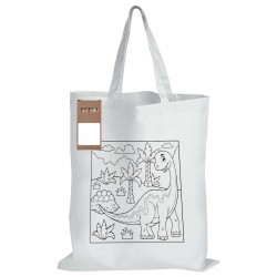 Fashion Tote Bags  - Colouring Short Handle Cotton Bag & Pencils