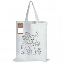 Fashion Tote Bags  - Colouring Short Handle Cotton Bag & Pencils