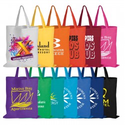 Fashion Tote Bags  - Coloured Cotton Short Handle Tote Bag