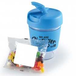 Reusable Coffee Cups - Plastic & Ceramic  - Kick Coffee Cup with Jelly Beans