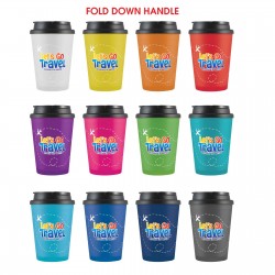 Reusable Coffee Cups - Plastic & Ceramic  - Aroma Coffee Cup / Handle Lid 350ml