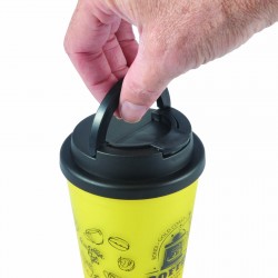 Reusable Coffee Cups - Plastic & Ceramic  - Aroma Coffee Cup / Handle Lid 350ml
