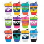 Reusable Coffee Cups - Plastic &amp; Ceramic - Kick Coffee Cup / Silicone Band 320ml