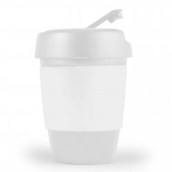 Reusable Coffee Cups - Plastic & Ceramic  - Kick Coffee Cup / Silicone Band 320ml
