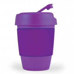 Reusable Coffee Cups - Plastic & Ceramic  - Kick Coffee Cup / Silicone Band 320ml