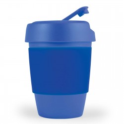 Reusable Coffee Cups - Plastic & Ceramic  - Kick Coffee Cup / Silicone Band 320ml