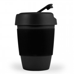 Reusable Coffee Cups - Plastic & Ceramic  - Kick Coffee Cup / Silicone Band 320ml