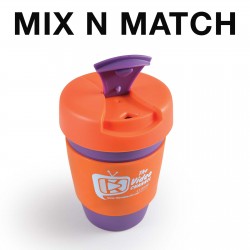 Reusable Coffee Cups - Plastic & Ceramic  - Kick Coffee Cup / Silicone Band 320ml