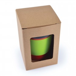 Reusable Coffee Cups - Plastic & Ceramic  - Kick Coffee Cup / Silicone Band 320ml