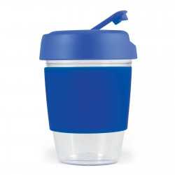 Reusable Coffee Cups - Plastic & Ceramic  - Kick Cup Crystal / Silicone Band 320ml