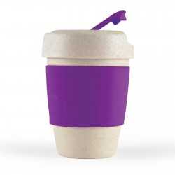 Reusable Coffee Cups - Plastic & Ceramic  - Kick Eco Coffee Cup / Silicone Band 320ml
