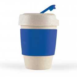 Reusable Coffee Cups - Plastic & Ceramic  - Kick Eco Coffee Cup / Silicone Band 320ml