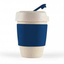 Reusable Coffee Cups - Plastic & Ceramic  - Kick Eco Coffee Cup / Silicone Band 320ml