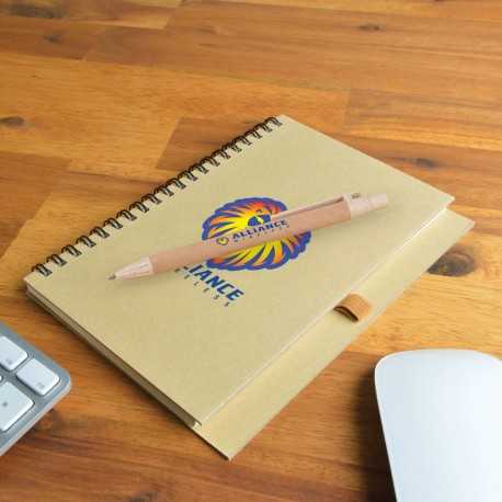 Promotional Journals & Noteboooks  - Savannah Notebook / Eco Matador Pen