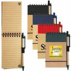 Promotional Journals & Noteboooks  - Tradie Cardboard Notebook with Pen