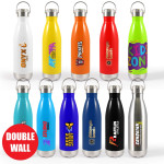 Drink Bottles - Metal - Soda Vacuum Bottle with Hanger Lid 500ml