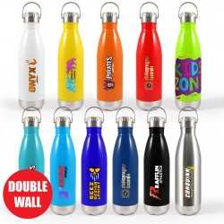 Drink Bottles - Metal  - Soda Vacuum Bottle with Hanger Lid 500ml