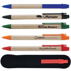 Bamboo & Wood Enviro Pens  - Matador Cardboard Pen