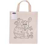 Cotton &amp; Calico Tote Bags - Colouring Short Handle Calico Bag &amp; Crayons