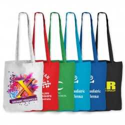Cotton & Calico Tote Bags  - Coloured Cotton Long Handle Bag