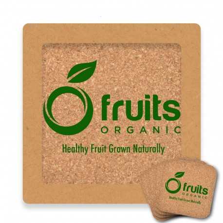 Coasters  - Villa Cork Square Coaster - Set of 4