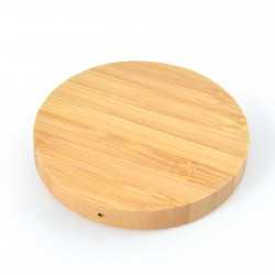 Phone & Tablet Chargers  - Arc Round Bamboo Wireless Charger