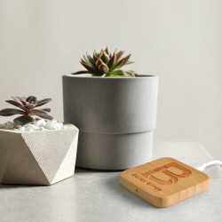 Phone & Tablet Chargers  - Arc Round Bamboo Wireless Charger