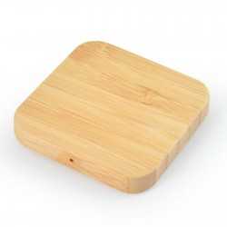 Phone & Tablet Chargers  - Arc Square Bamboo Wireless Charger