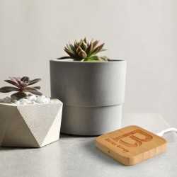 Phone & Tablet Chargers  - Arc Square Bamboo Wireless Charger