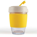 Reusable Coffee Cups - Glass - Vienna Eco Coffee Cup / Silicone Band 320ml