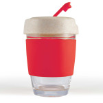 Reusable Coffee Cups - Glass - Vienna Eco Coffee Cup / Silicone Band 320ml