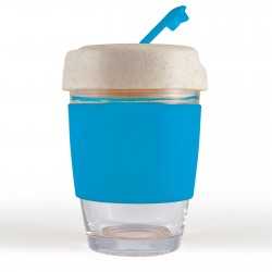 Reusable Coffee Cups - Glass  - Vienna Eco Coffee Cup / Silicone Band 320ml