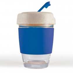 Reusable Coffee Cups - Glass  - Vienna Eco Coffee Cup / Silicone Band 320ml