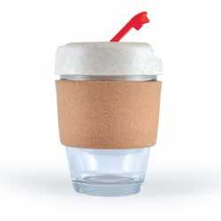 Reusable Coffee Cups - Glass  - Vienna Eco Coffee Cup / Cork Band 320ml