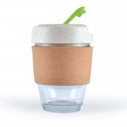 Reusable Coffee Cups - Glass  - Vienna Eco Coffee Cup / Cork Band 320ml