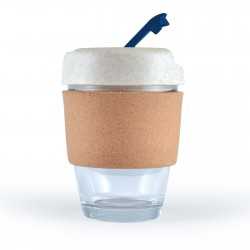 Reusable Coffee Cups - Glass  - Vienna Eco Coffee Cup / Cork Band 320ml